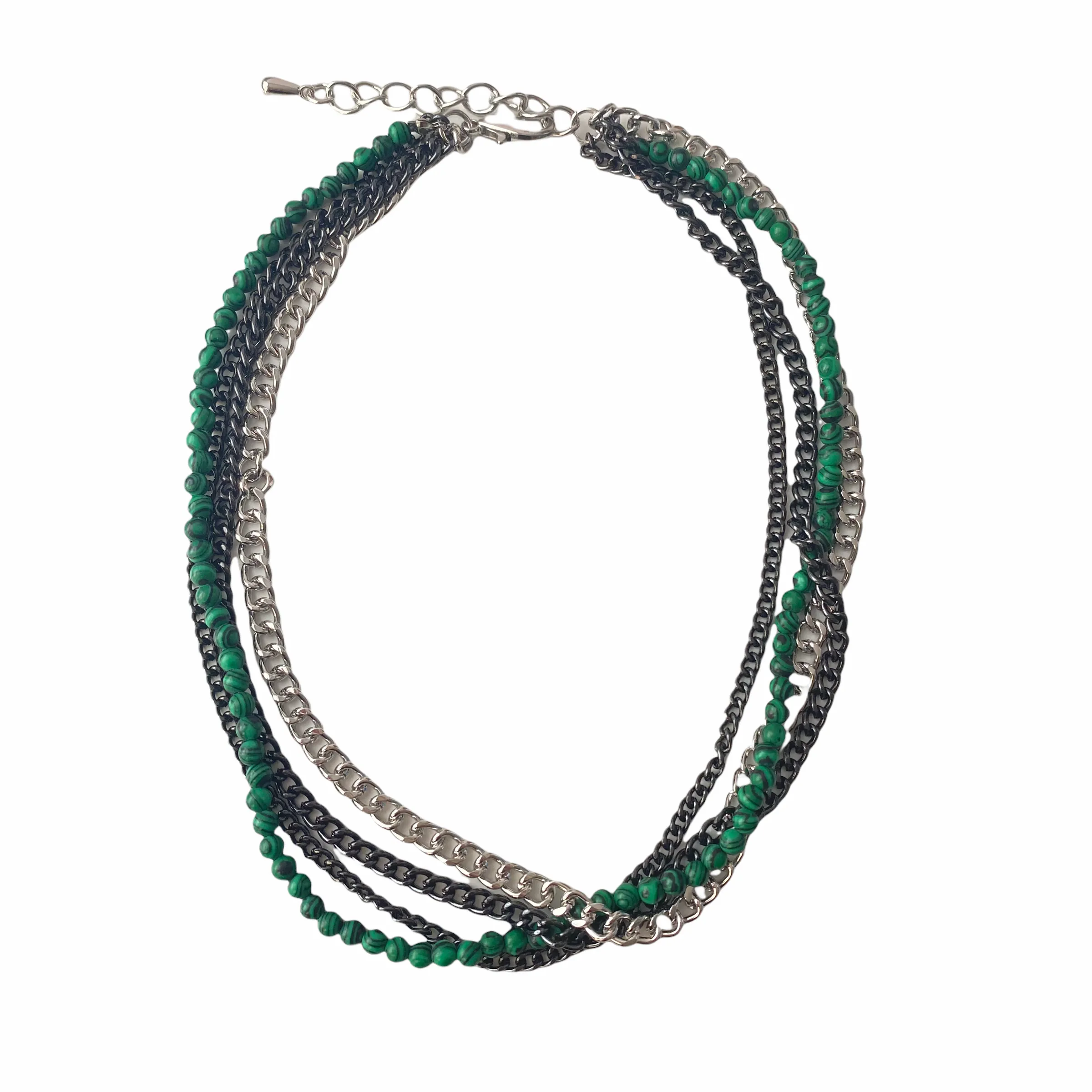 Layered Chain Beads Necklace