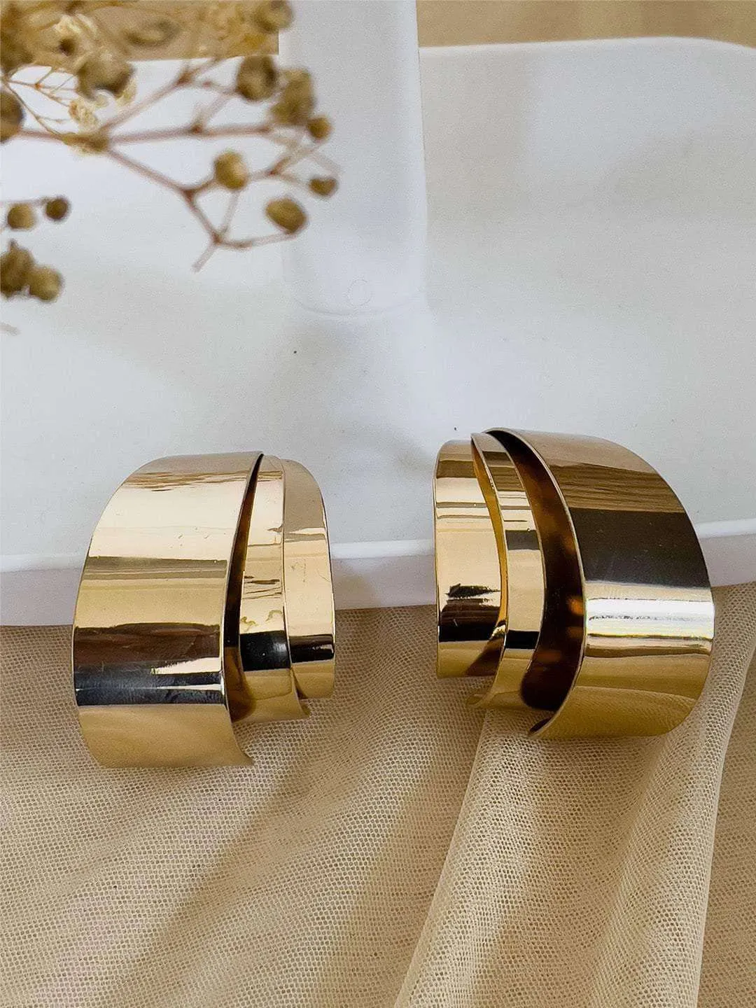 Layered Cuff Hoop Earrings