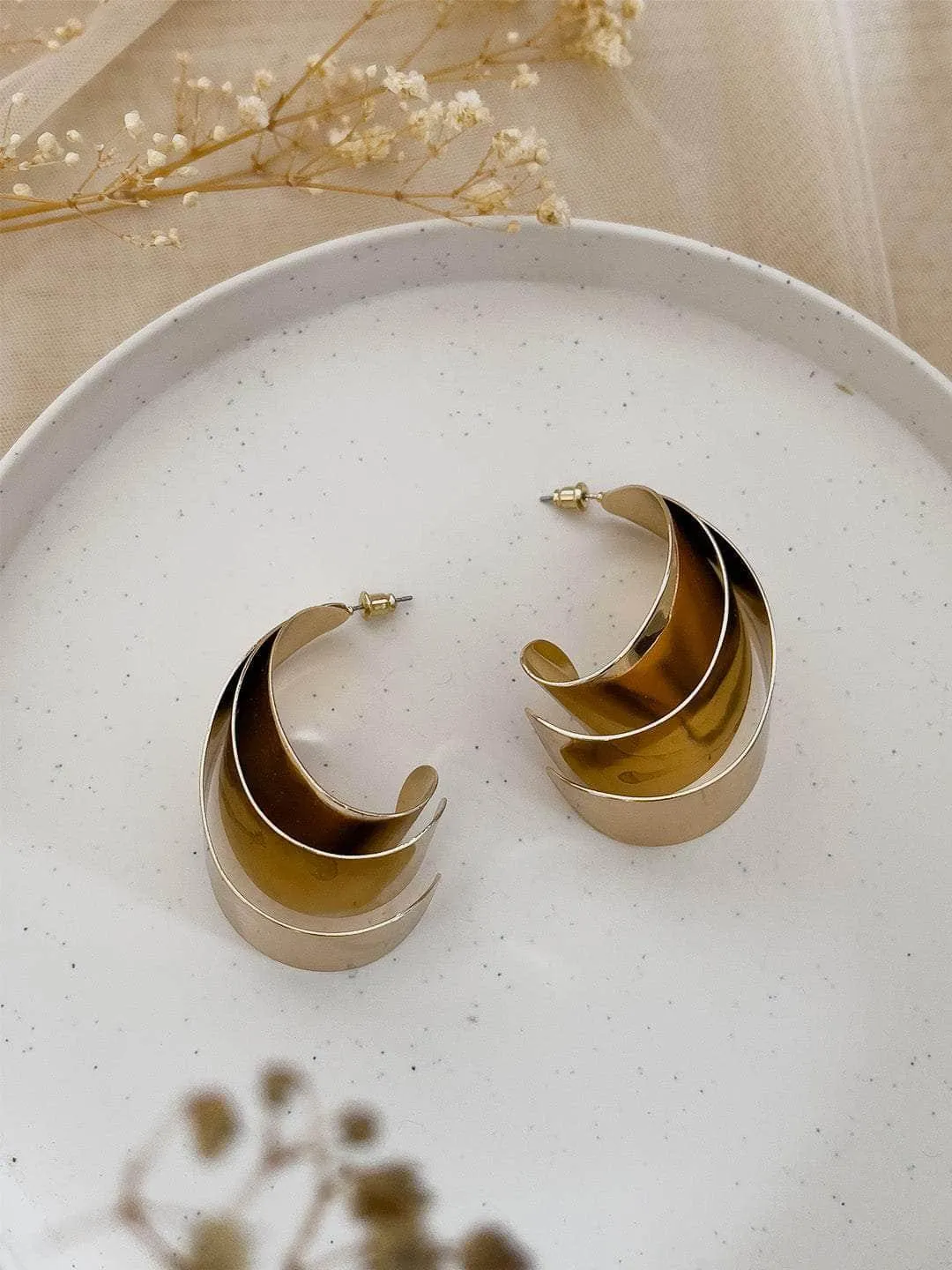 Layered Cuff Hoop Earrings