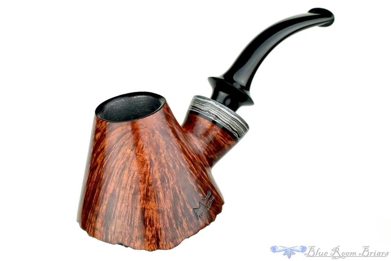 Marinko Neralić Pipe 1/4 Bent Volcano with Fordite