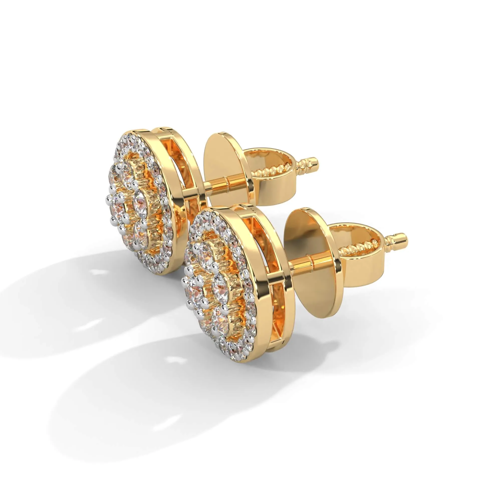 Matila Silver Stud Earrings | 22KT Gold Vermeil