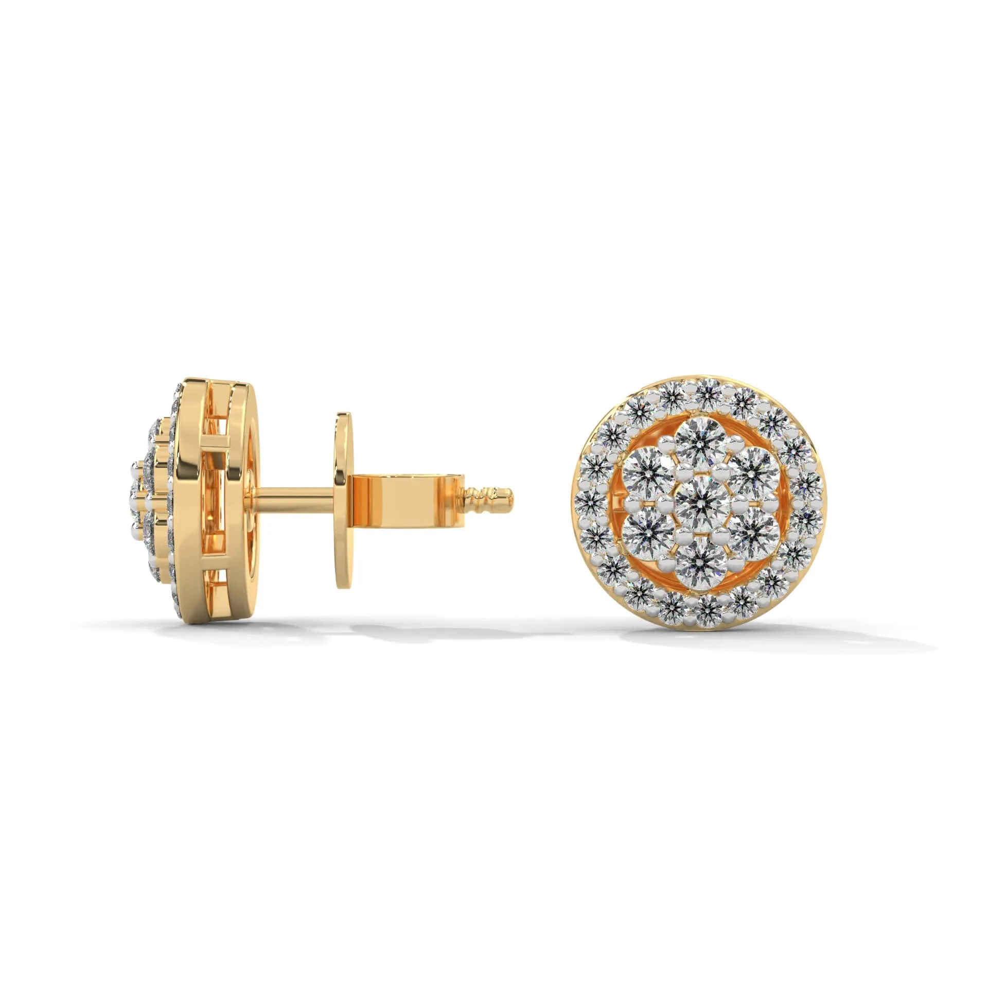 Matila Silver Stud Earrings | 22KT Gold Vermeil