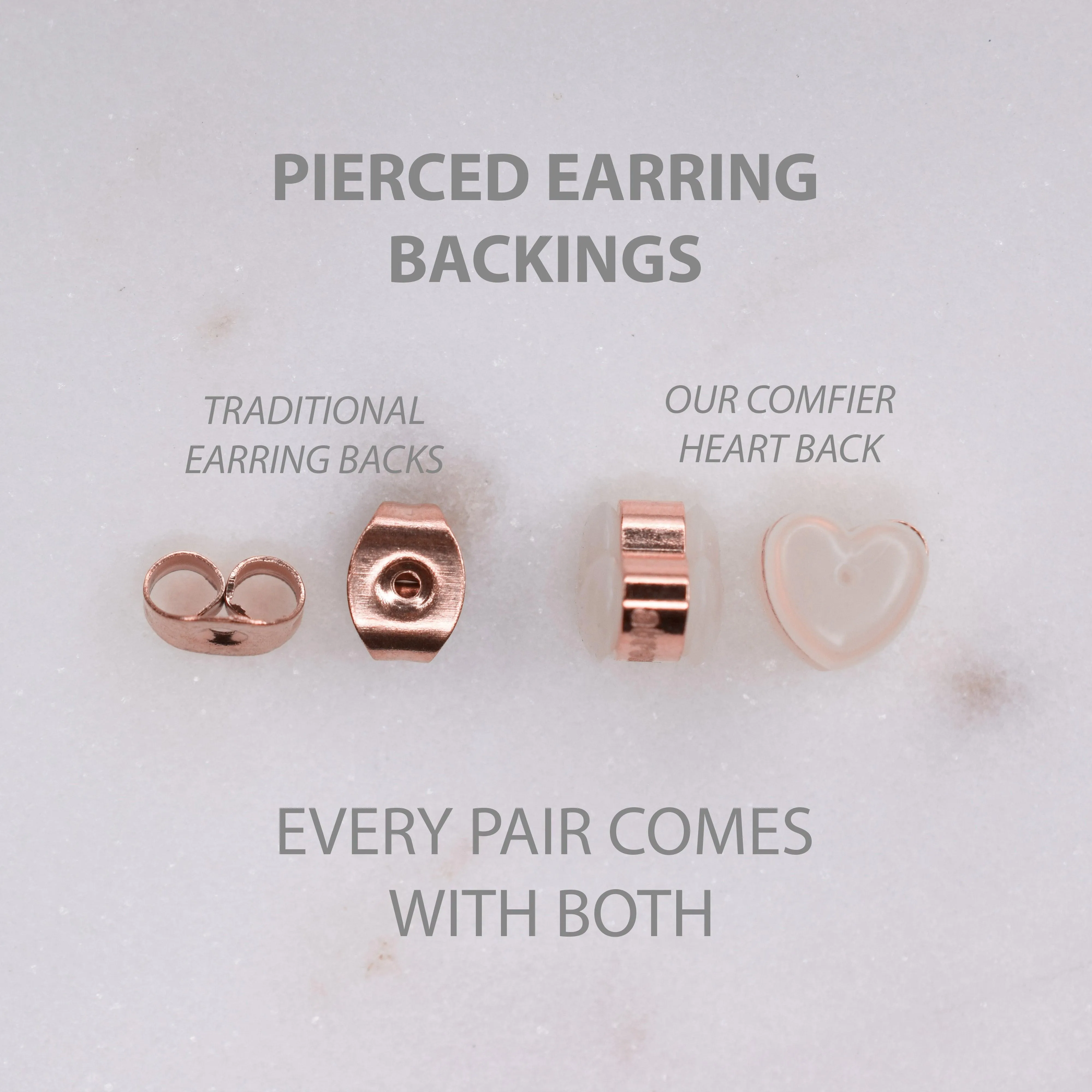 MEDIUM RHINESTONE STUD EARRINGS IN ROSE GOLD