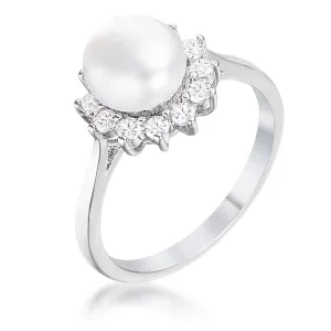 Meggie Classic Pearl CZ Ring