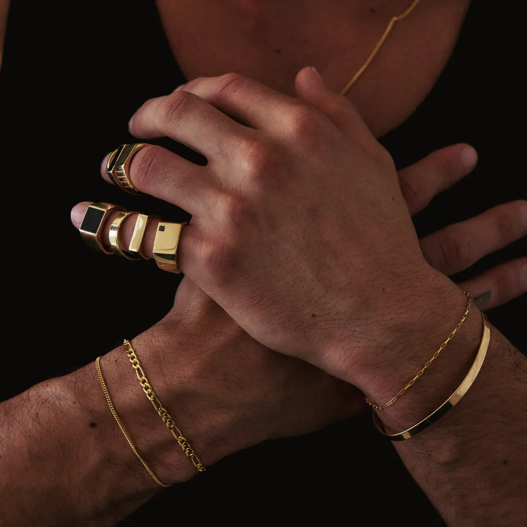 Men's Curb Chain Bracelet - Gold