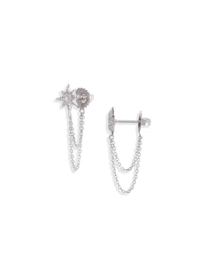 Micro Aztec Starburst Chain Earrings