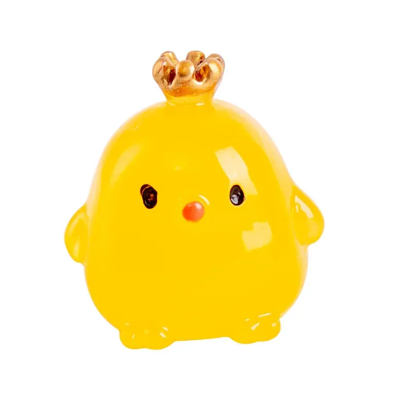 Micro Crowned Glowing Chicken Figures