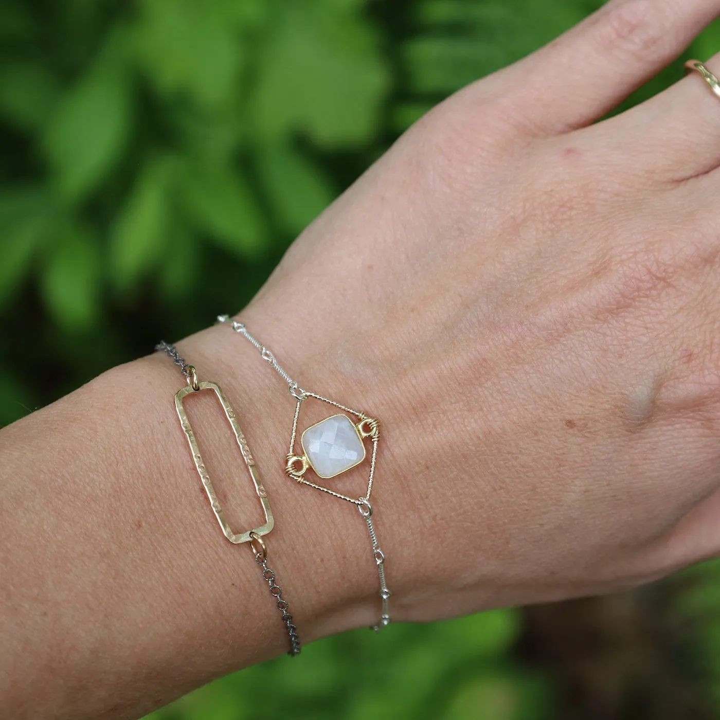 Moonstone Frame Bracelet
