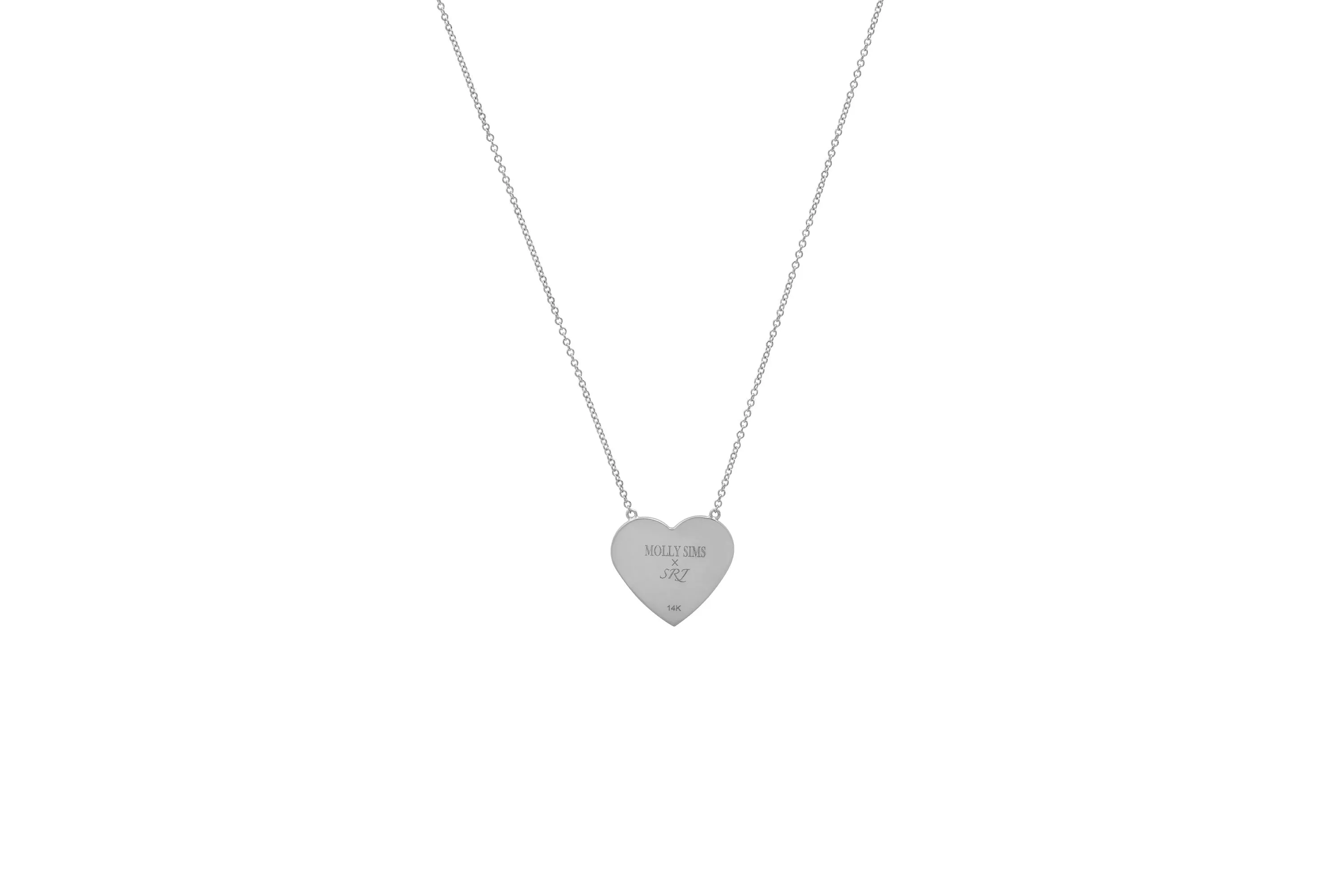 MS X SRJ Single Diamond Heart Necklace