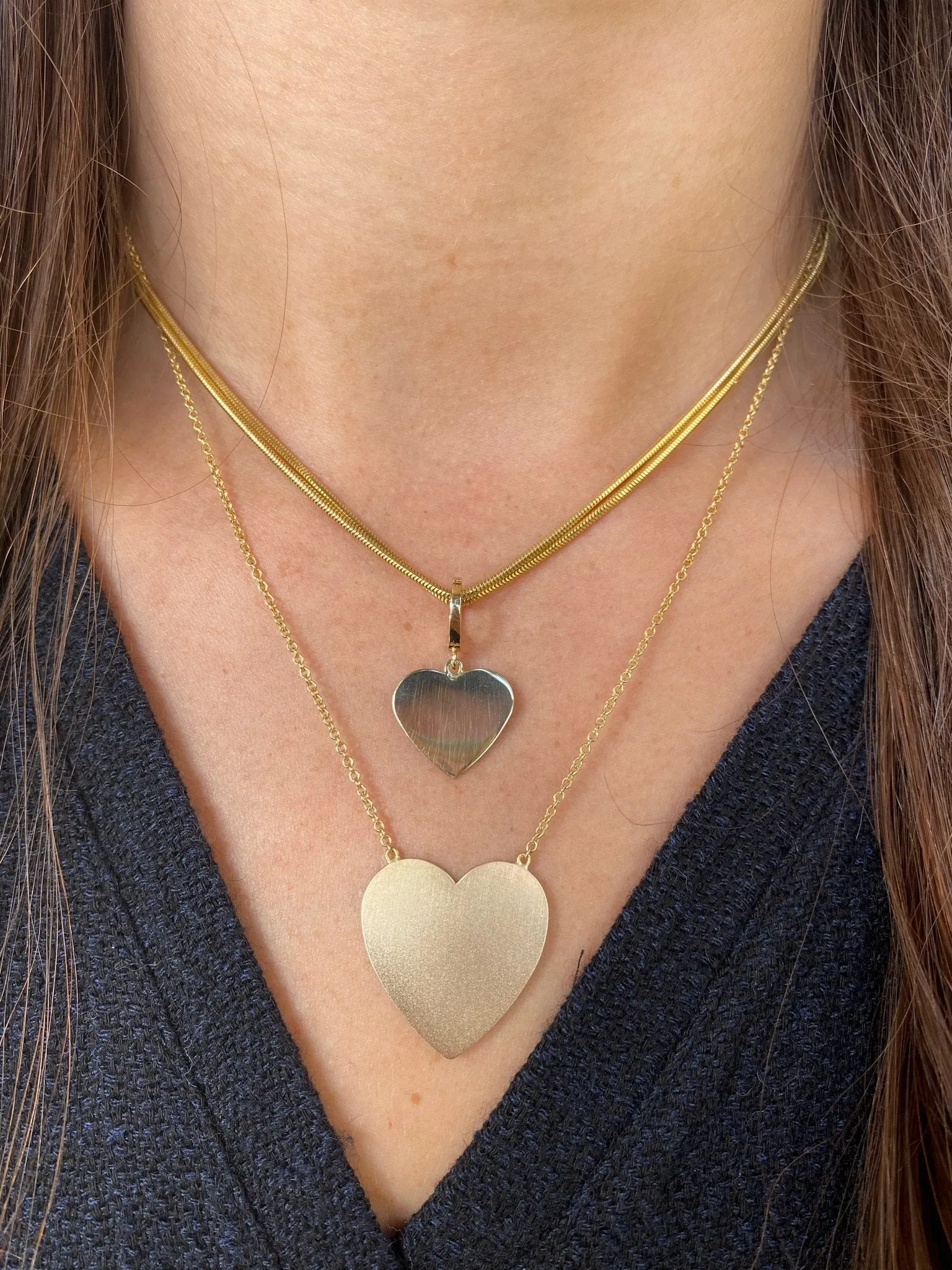 MS X SRJ Single Diamond Heart Necklace