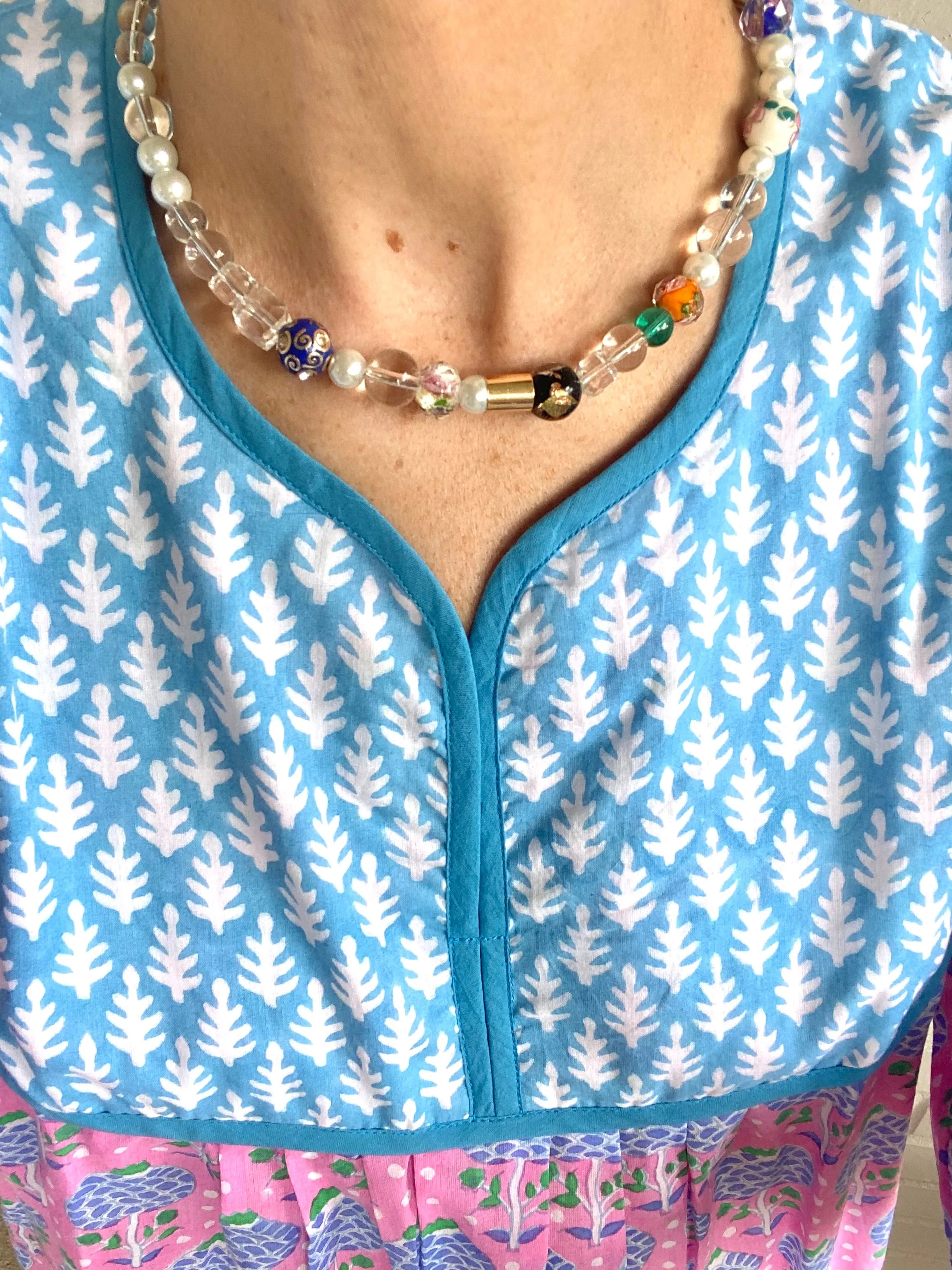 Multicolor Glass Beaded Necklace