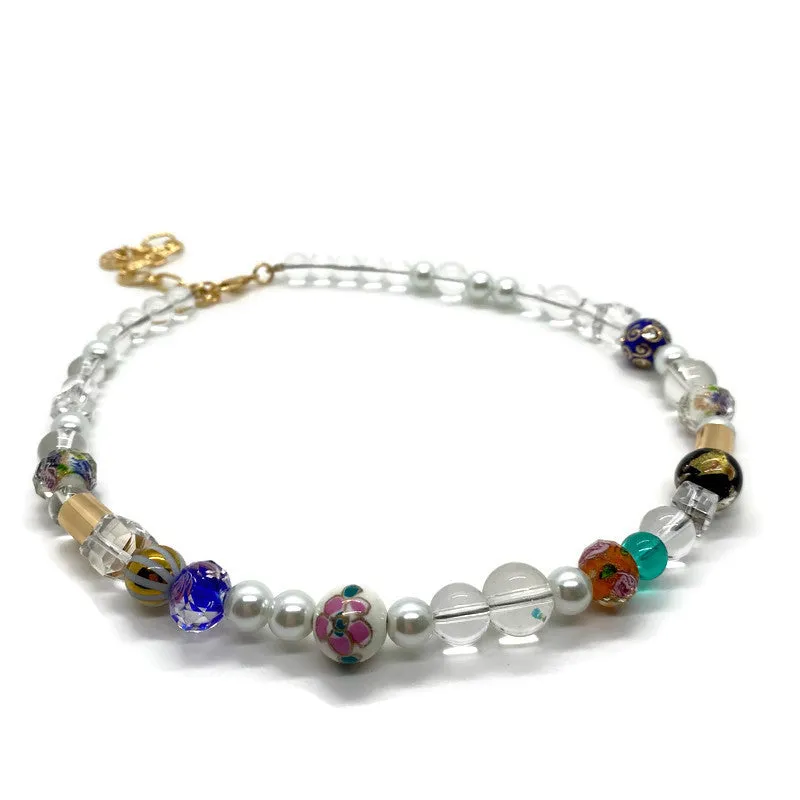Multicolor Glass Beaded Necklace