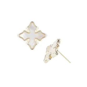Natalie Wood Cross Stud Earrings
