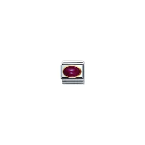 Nomination Composable Gold Oval Ruby Link ~ 030504/10