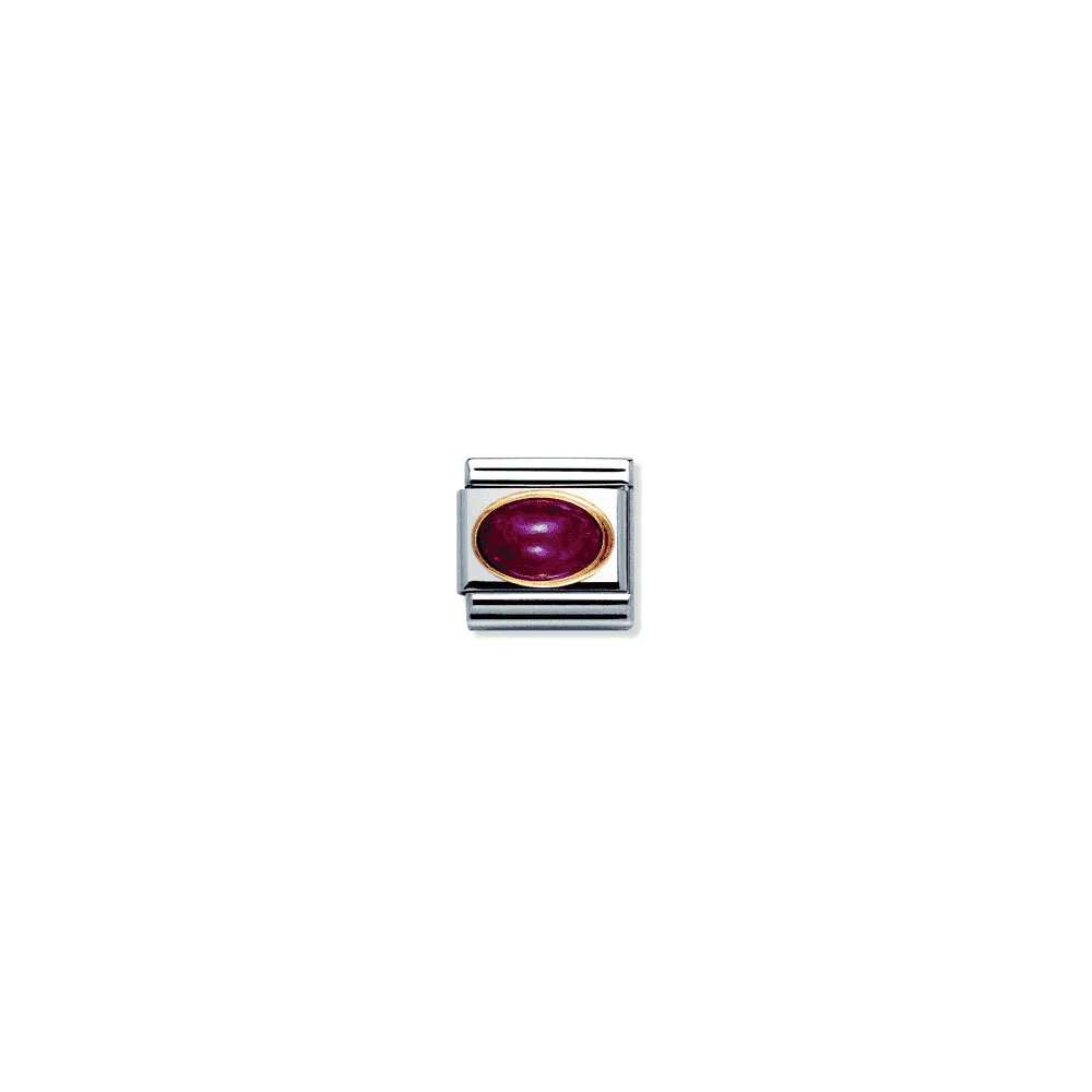Nomination Composable Gold Oval Ruby Link ~ 030504/10