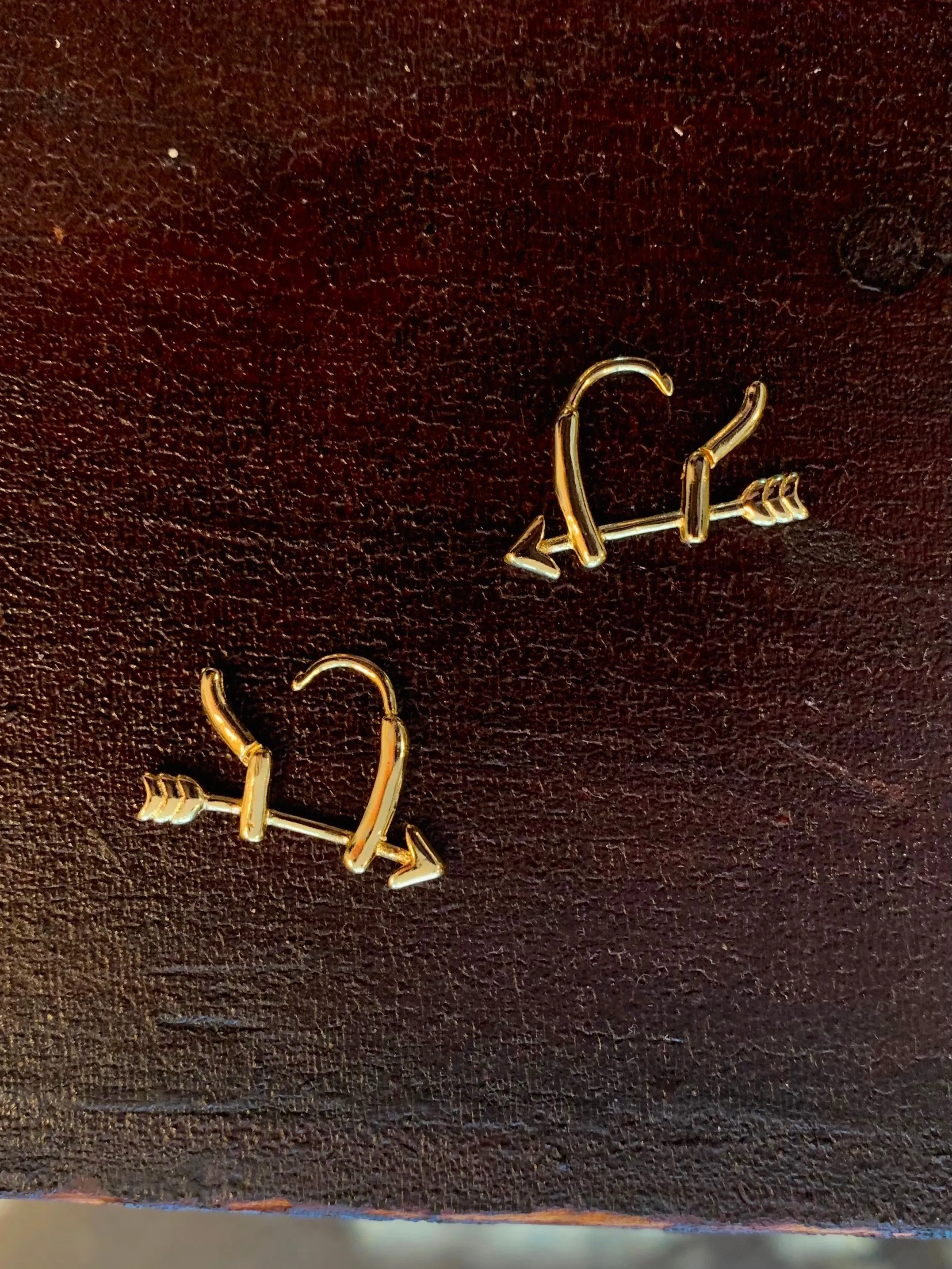 Nuance Gold-Filled Arrow Hoops