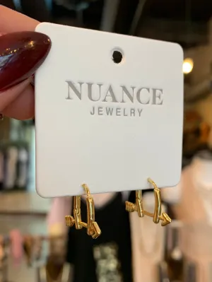 Nuance Gold-Filled Arrow Hoops