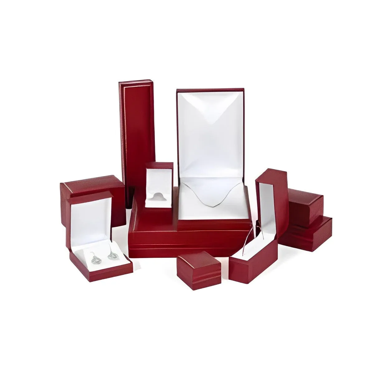 Paris Jewelry 18K White Gold Created Red 3Ct Emerald Cut Huggie Hoop Earrings Plated