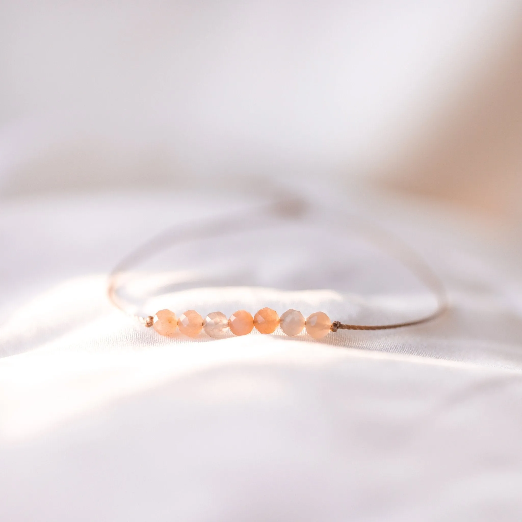 Peach Moonstone Bracelet