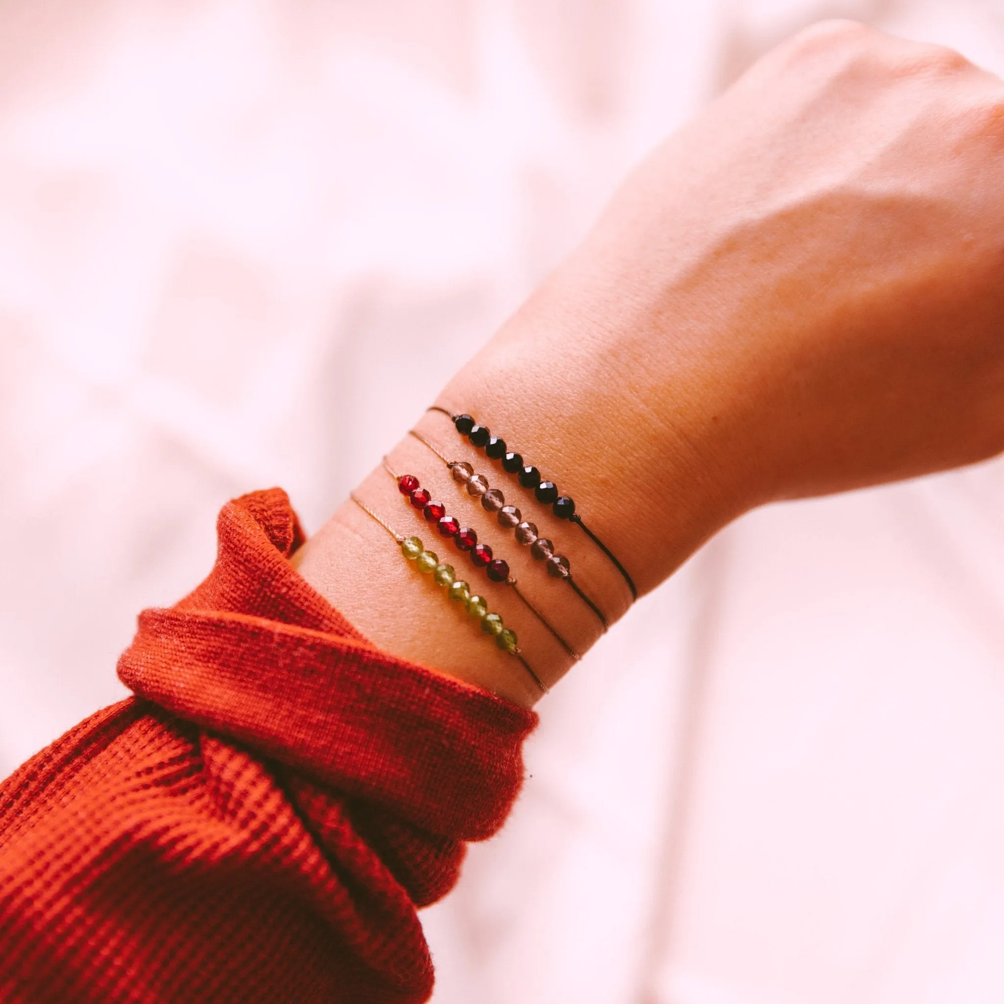 Peach Moonstone Bracelet