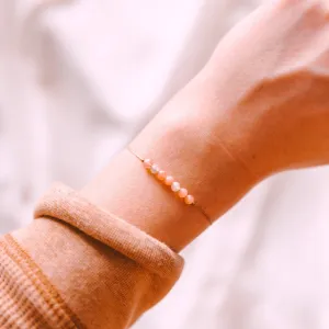 Peach Moonstone Bracelet