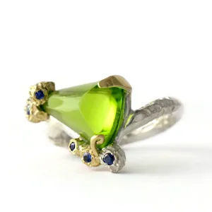 Peridot cocktail ring - one of a kind ring design
