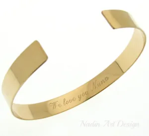 Personalized Gold Quote Lyrics Bracelet