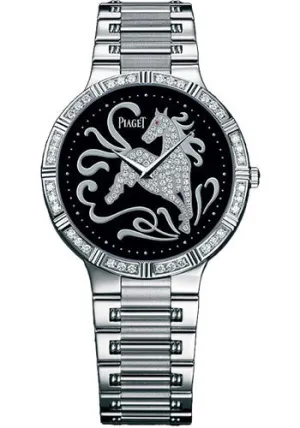 Piaget - Dancer Ultra-Thin - 38 mm - White Gold - Onyx Zodiac Watch G0A32196