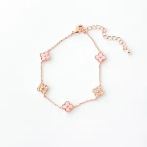 Pink Vanya Diamond Clover Bracelet