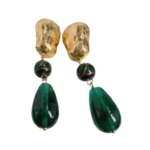 Pre Order:  Silver Needle Glass Vintage Stud Earrings