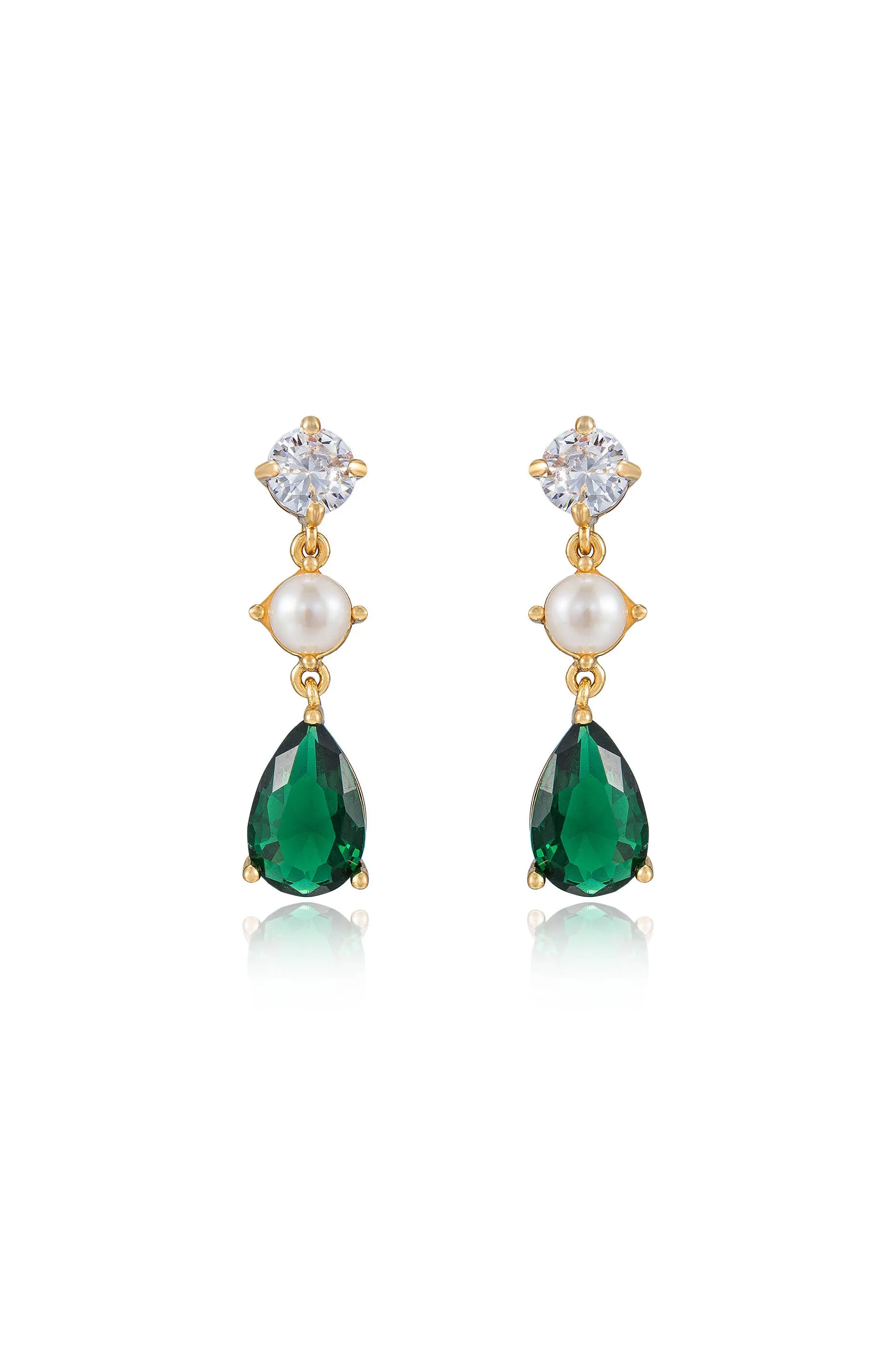 Private Soiree Emerald Dangle Earrings