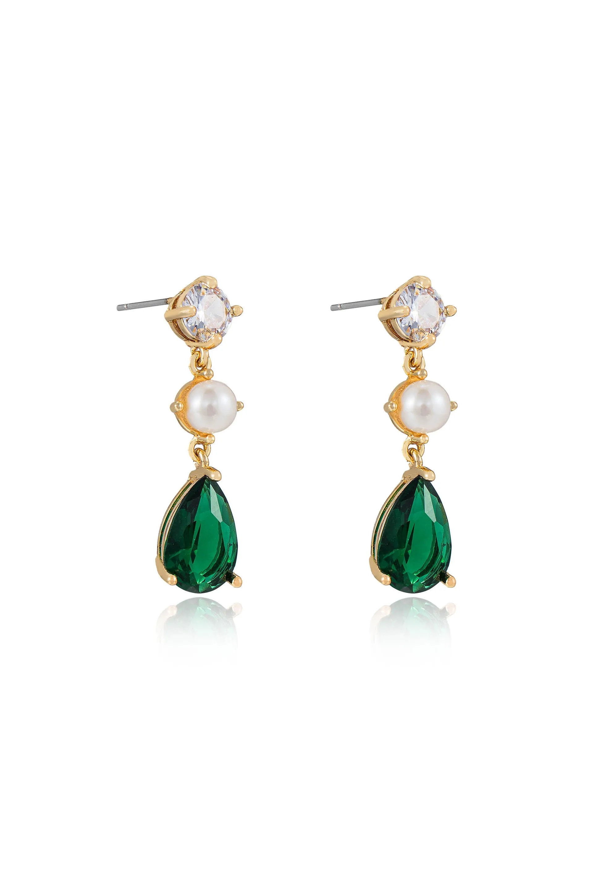 Private Soiree Emerald Dangle Earrings