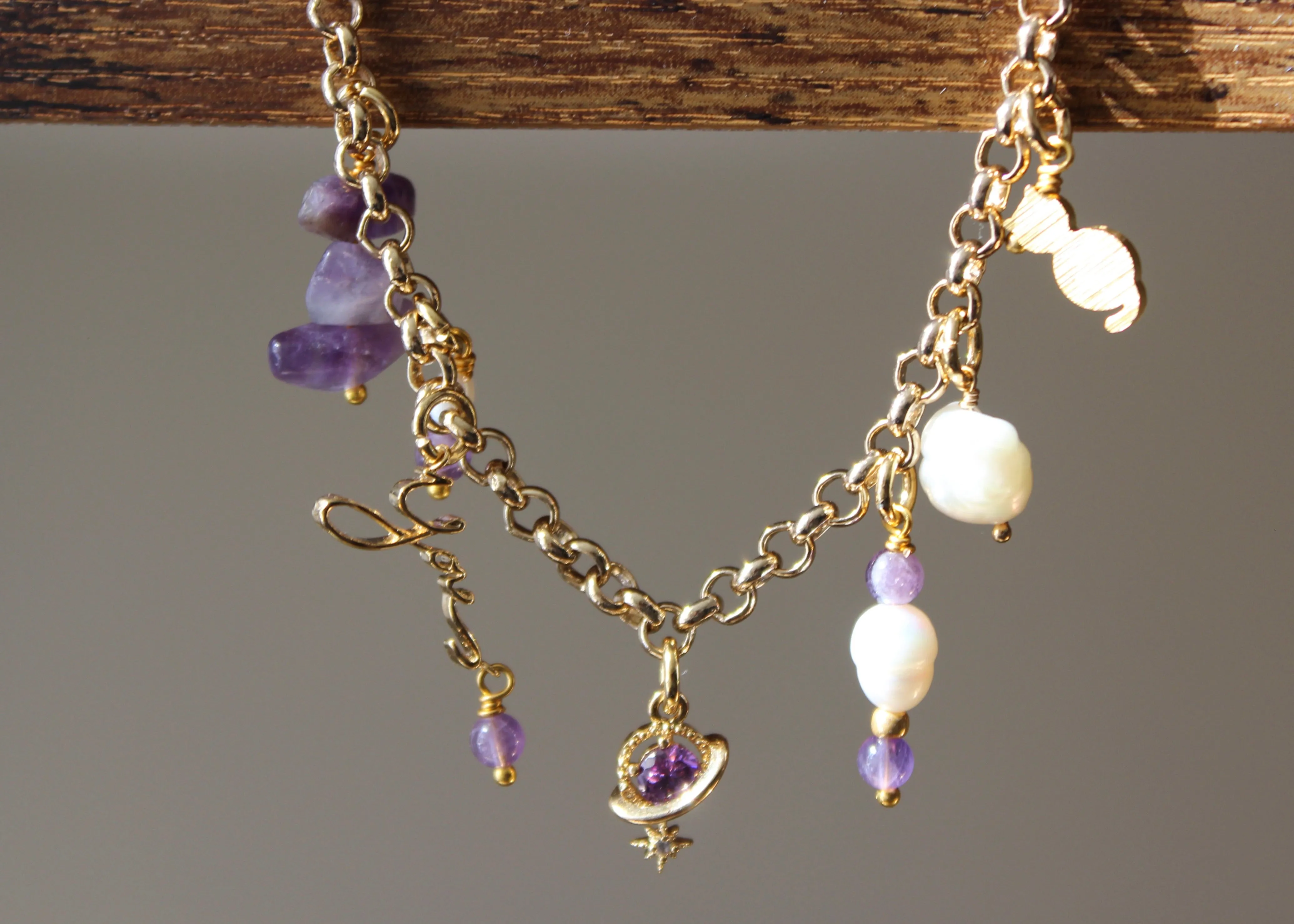 Purple Planet Amethyst Necklace ( The BTS Necklace)