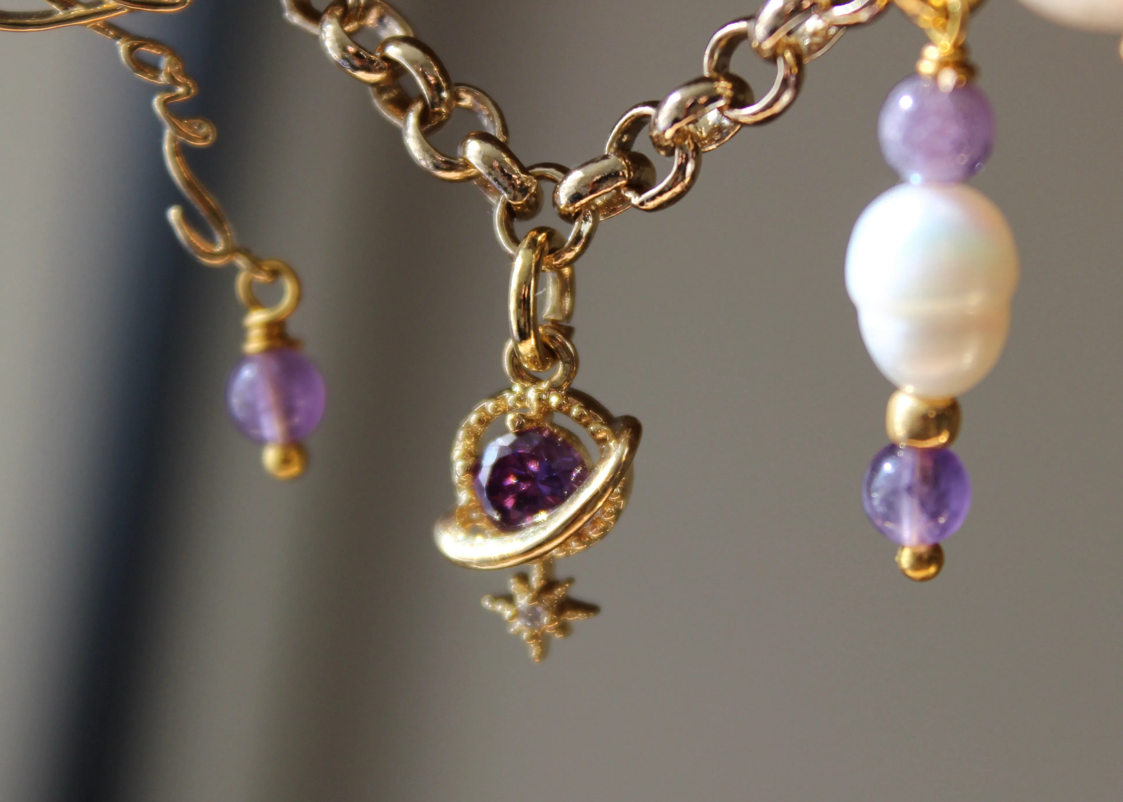 Purple Planet Amethyst Necklace ( The BTS Necklace)