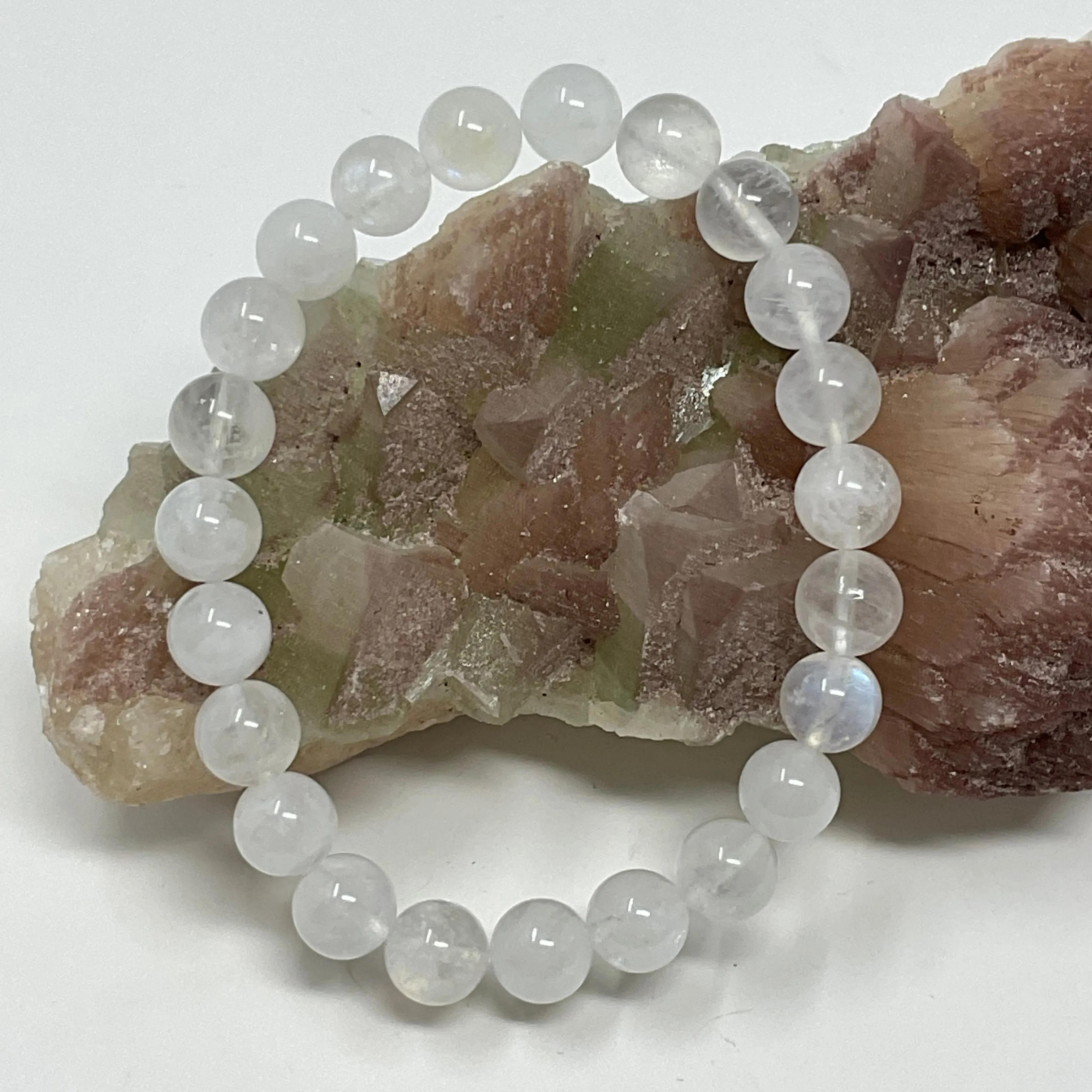 Rainbow Moonstone 7MM-8MM Round Bracelet