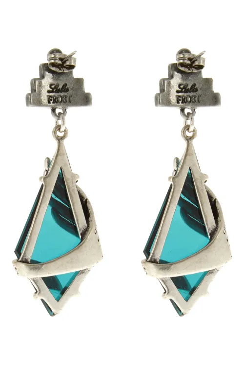 Reflection Emerald Glass Earrings