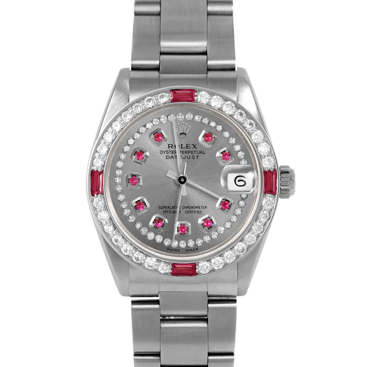 Rolex Datejust 31mm | 6827-SS-SLT-STRR-4RBY-OYS