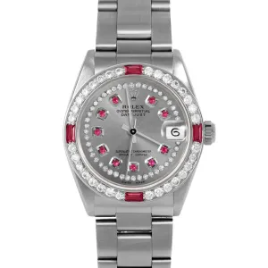 Rolex Datejust 31mm | 6827-SS-SLT-STRR-4RBY-OYS