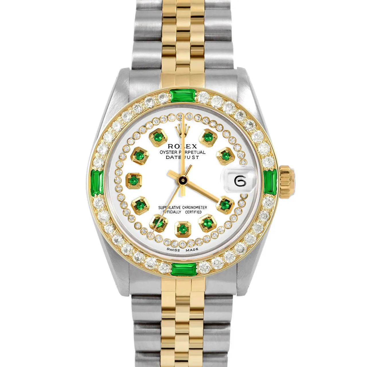 Rolex Datejust 31mm | 6827-TT-WHT-STRE-4EMD-JBL