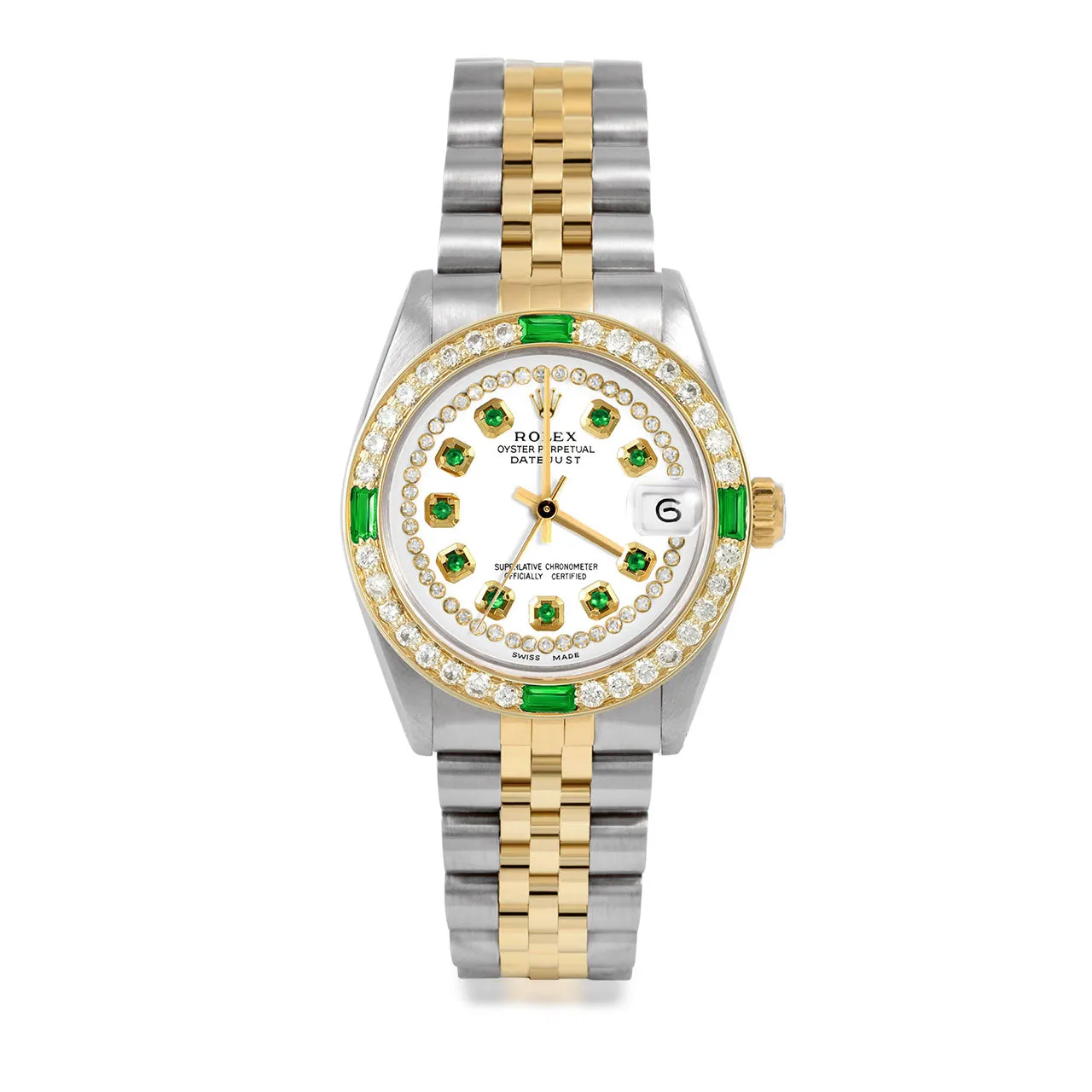 Rolex Datejust 31mm | 6827-TT-WHT-STRE-4EMD-JBL