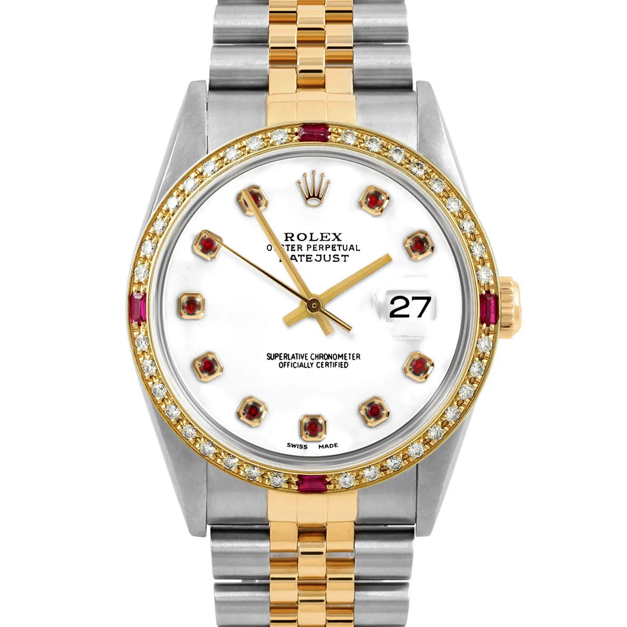 Rolex Datejust 36mm | 16233-WHT-RBY-AM-4RBY-JBL