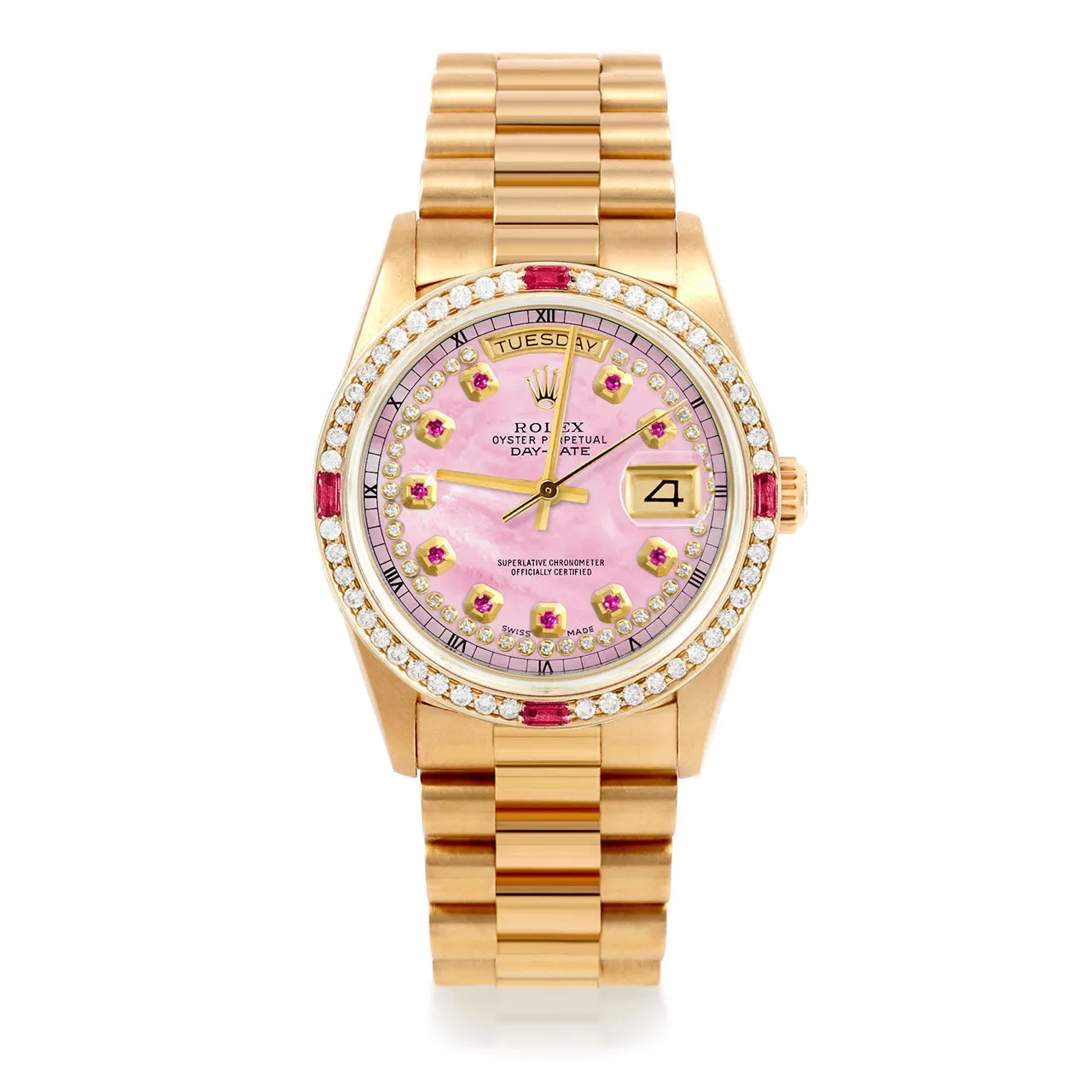 Rolex Day-Date 36mm | 18038-PMOP-STRR-4RBY-PRS
