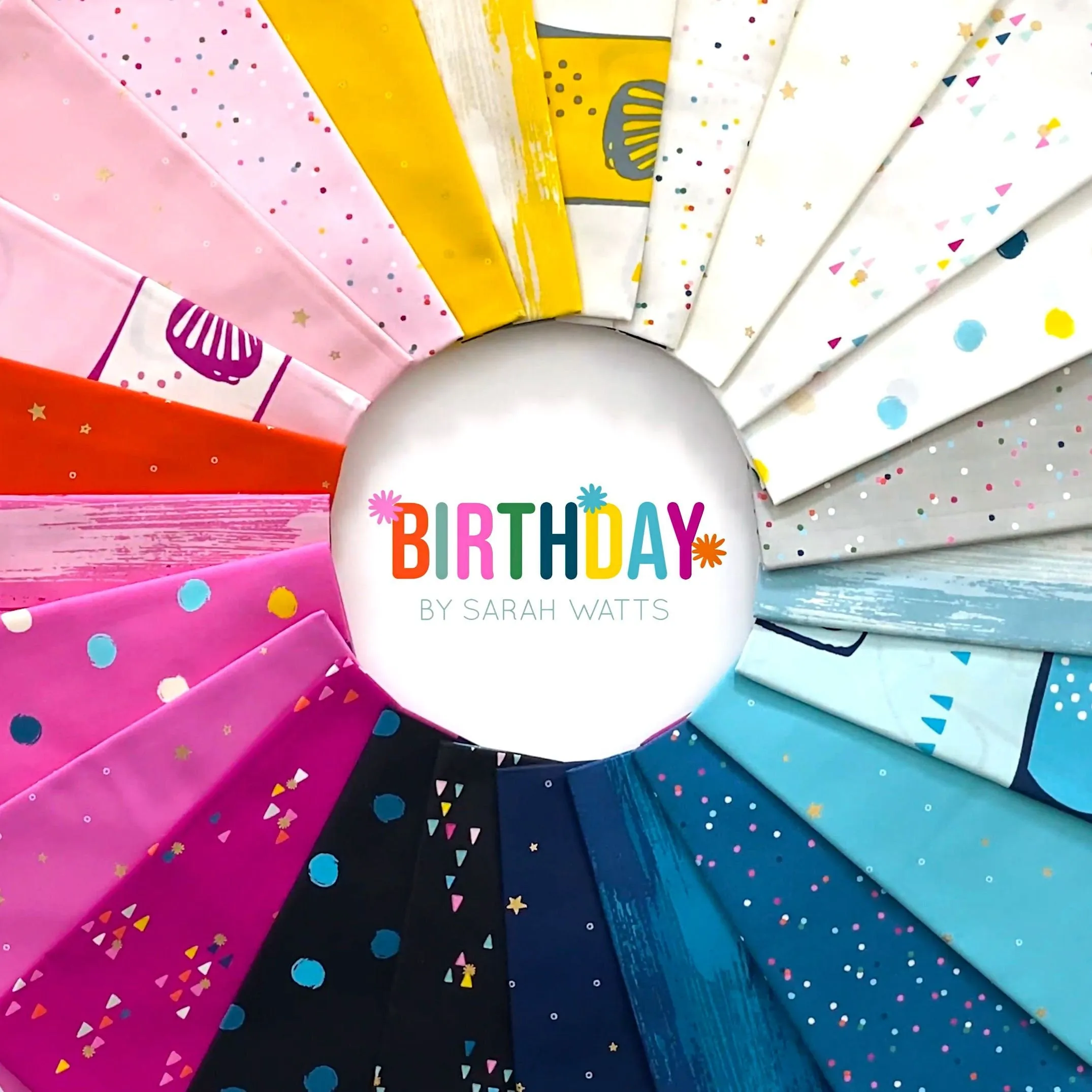 Ruby Star Society - Birthday - 1/2 Yard Quilting Cotton - Birthday Sunshine RS2048-  Designed by Sarah Watts