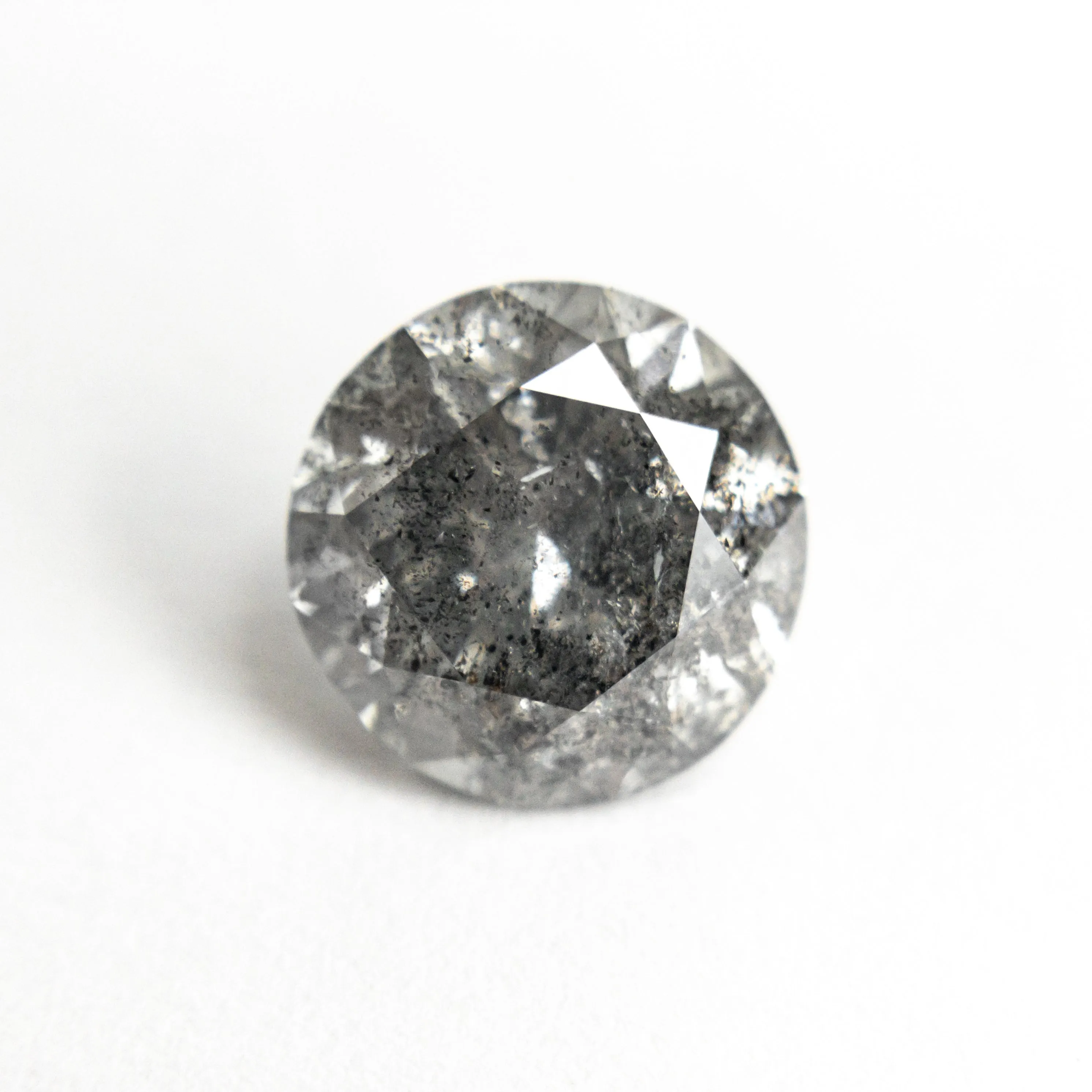 Salt and Pepper Brilliant Diamond - 3.08ct Round