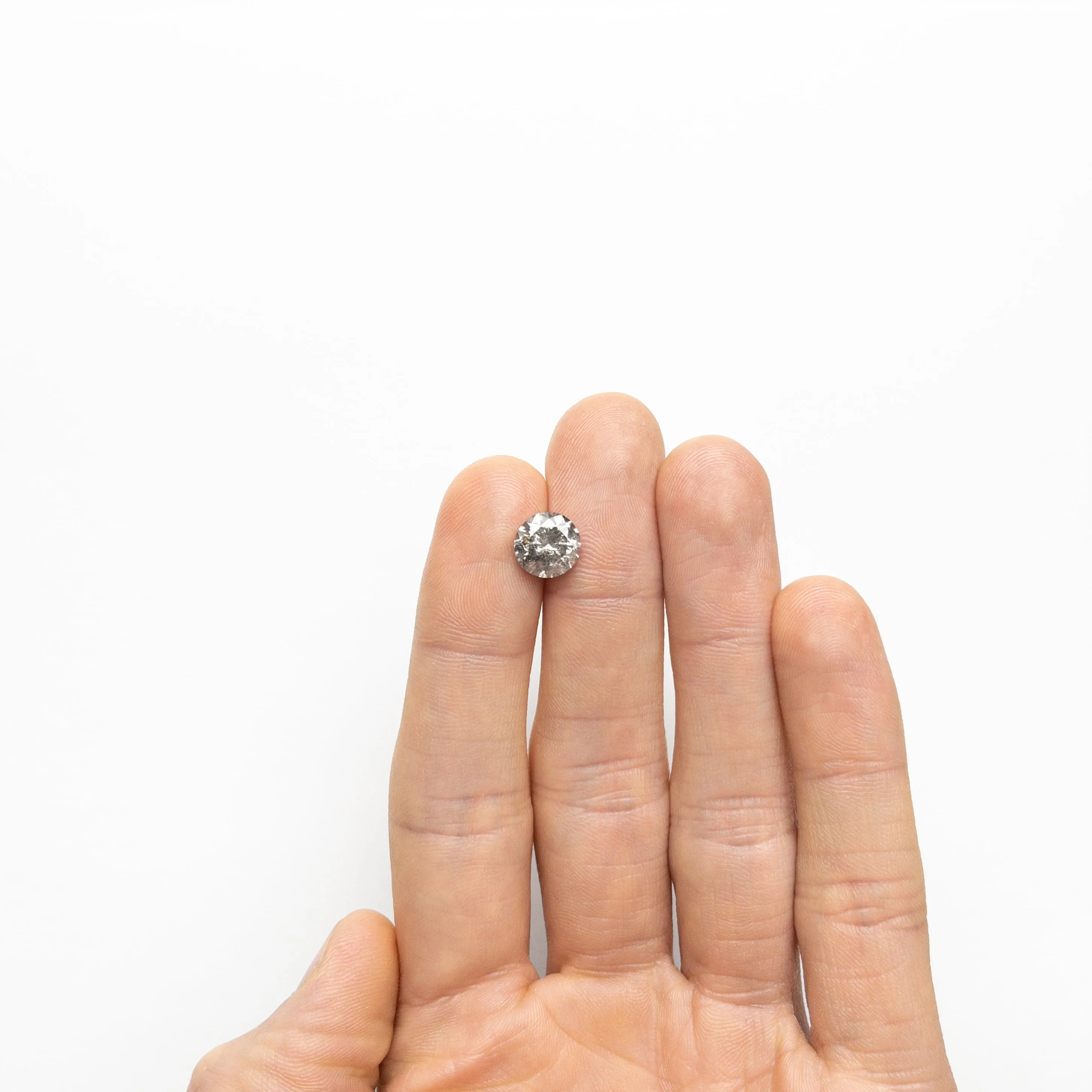 Salt and Pepper Brilliant Diamond - 3.08ct Round