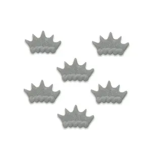Silver Tiara Icing Decorations - 6 Pkt