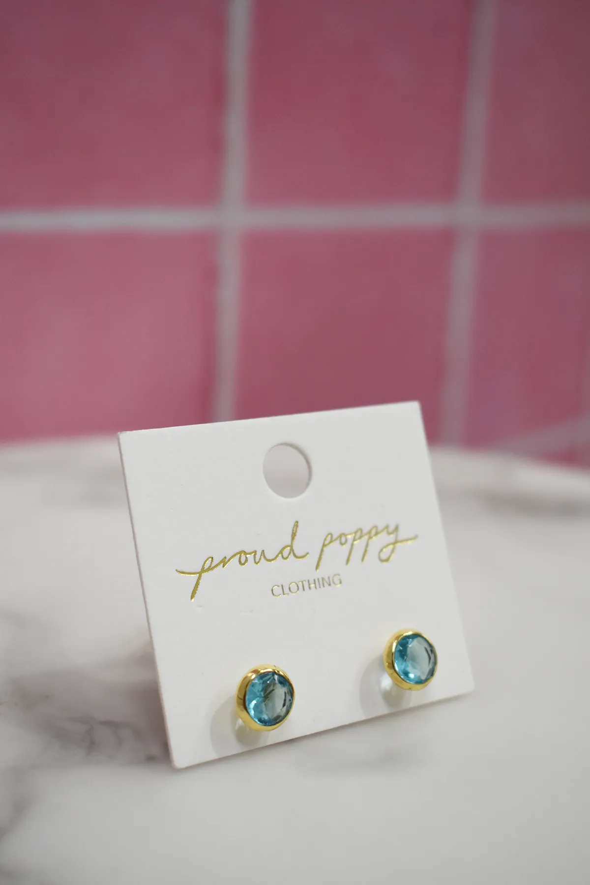 Slatwall Hook Earrings in Gold Topaz