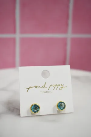 Slatwall Hook Earrings in Gold Topaz