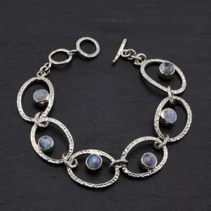 Sterling Silver and Moonstone Bracelet