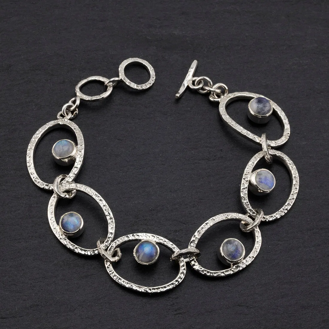 Sterling Silver and Moonstone Bracelet